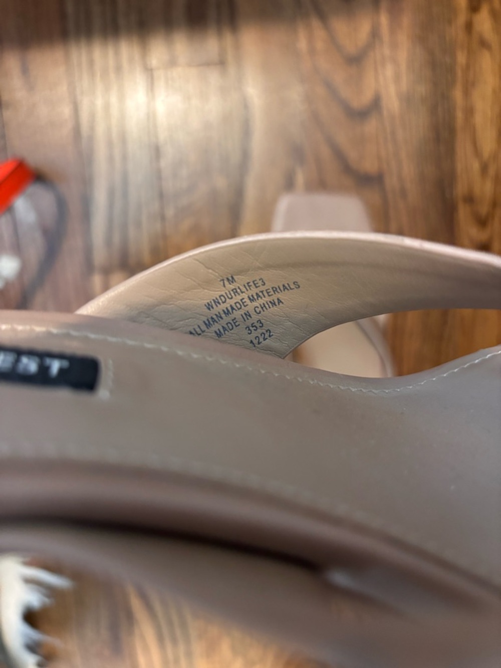 Nine West Nude Square-Toe Thong Mules - Picture 3 of 4